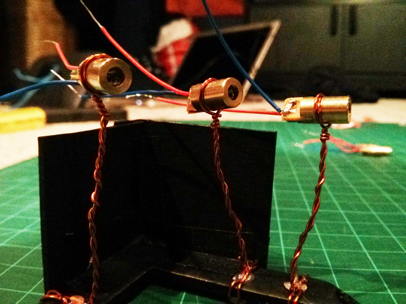 Early stages of laser mount