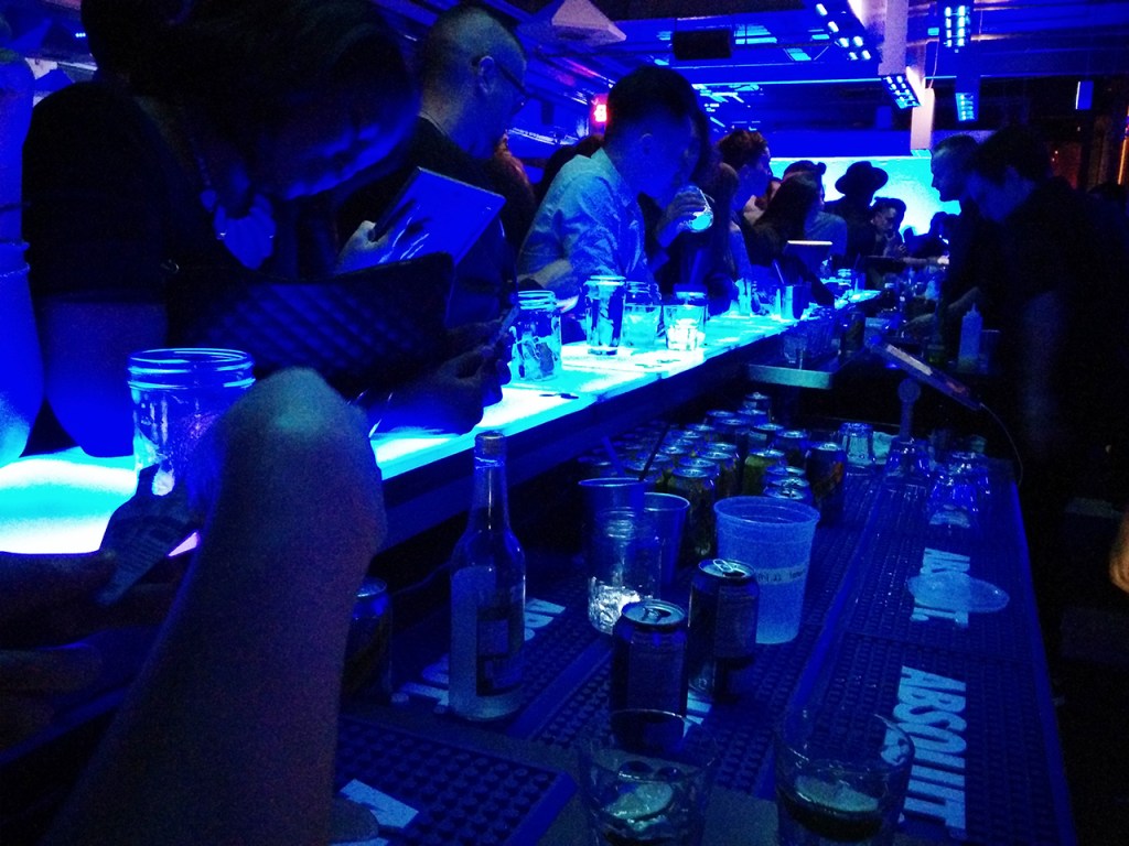 Absolut Nights LED Tiles on Bar Top